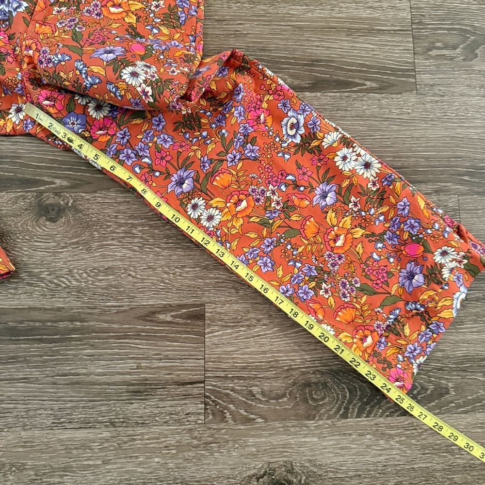 Maeve Orange Floral Wide-Leg Pants - Picture 6 of 7